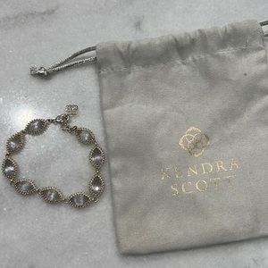 Kendra Scott gold bracelet with gray stones